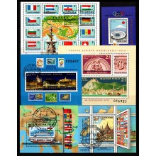 Blandet lot med MINIARK fra forskellige lande. 